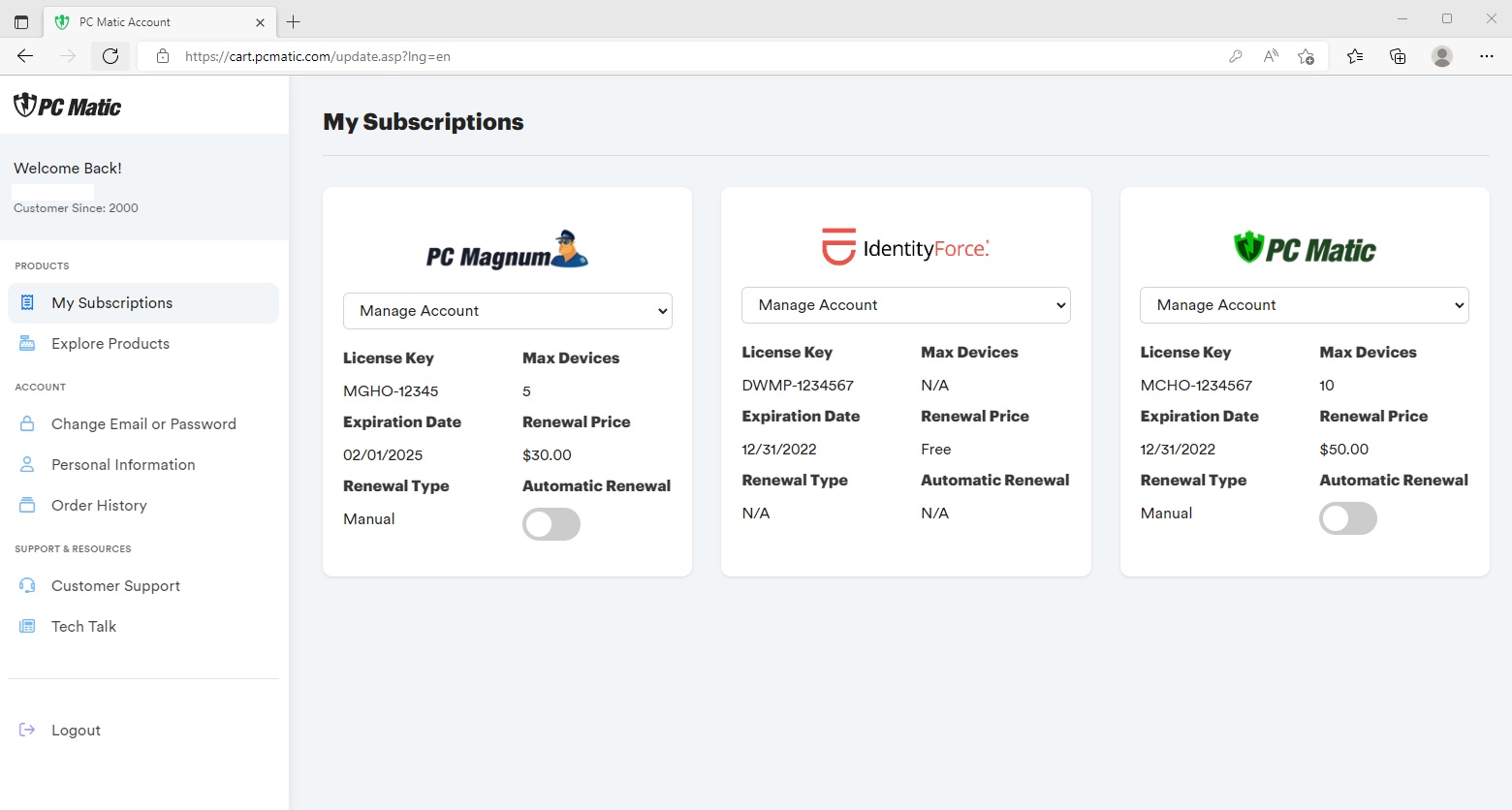 Purchase PC Matic Subscription